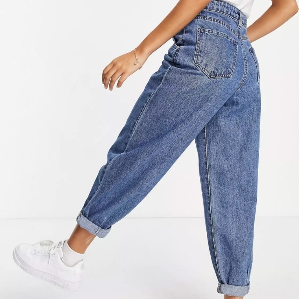 ASOS Petite balloon mid wash jeans - Picture 4 of 4